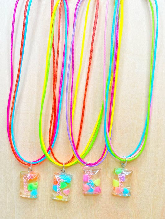 Rainbow Sweets Candy Necklace & Earrings Set