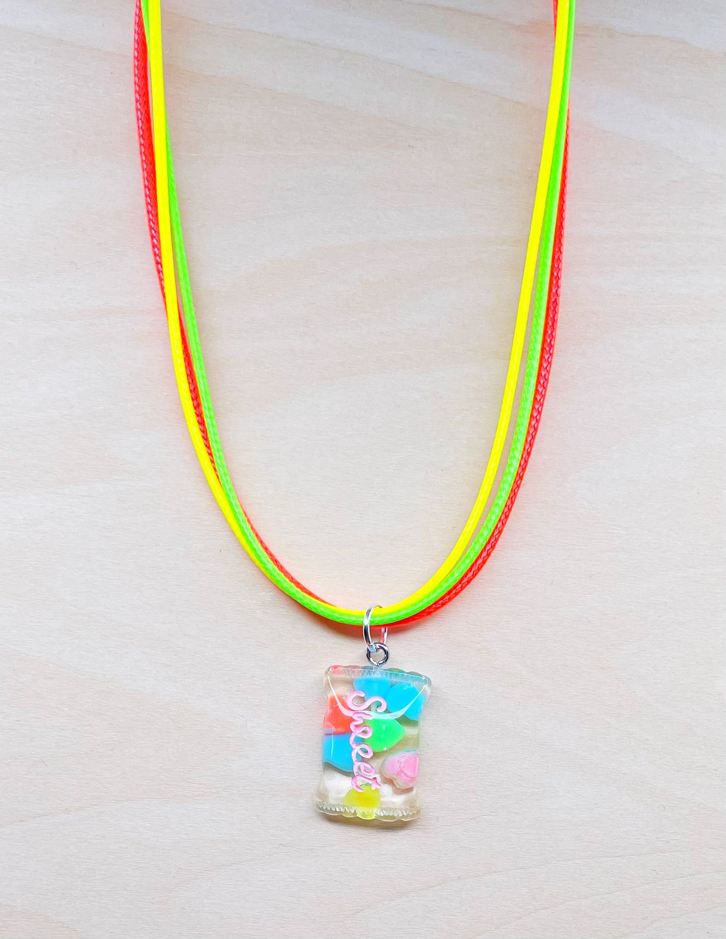 Rainbow Sweets Candy Necklace & Earrings Set
