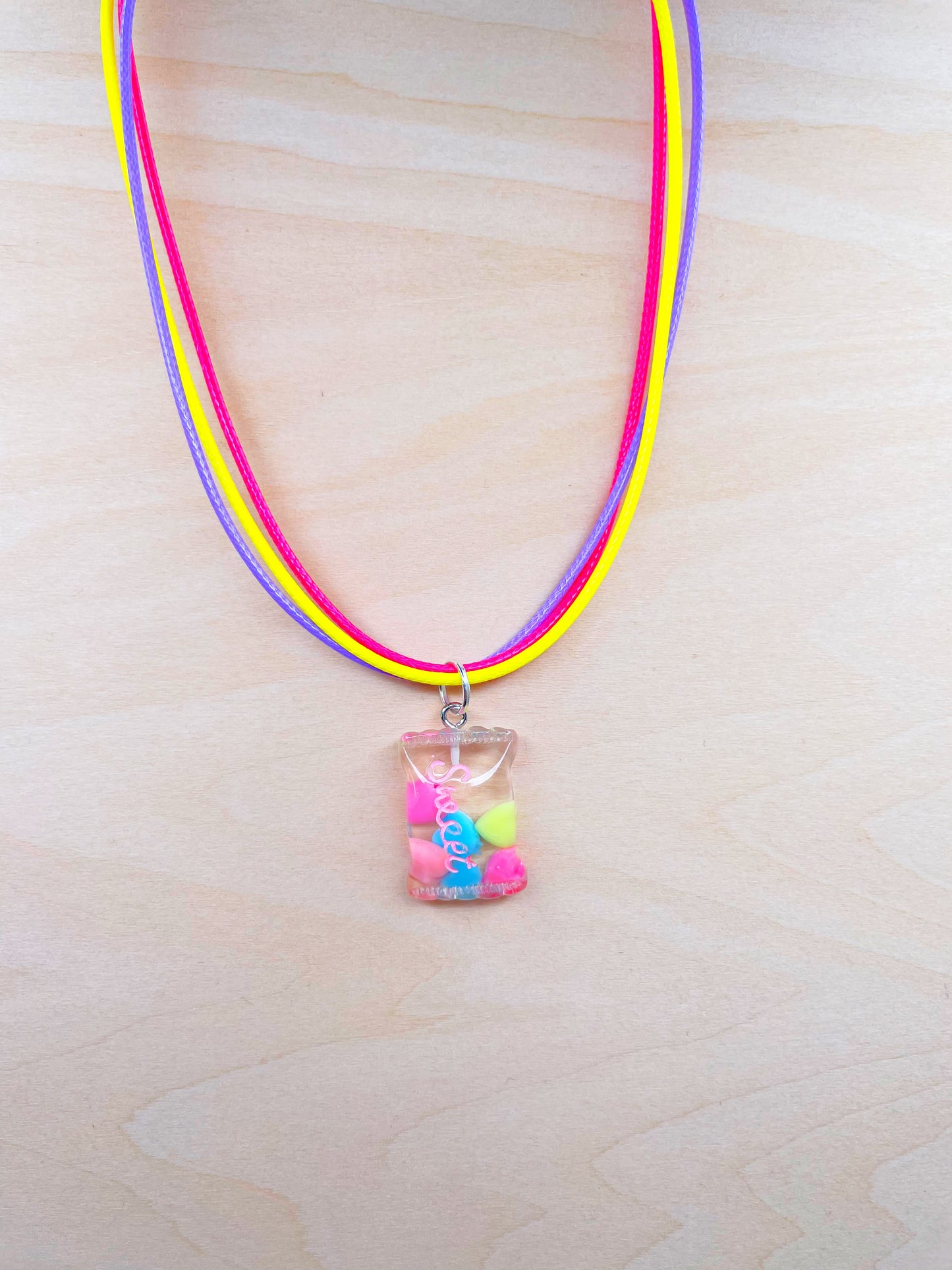 Rainbow Sweets Candy Necklace & Earrings Set