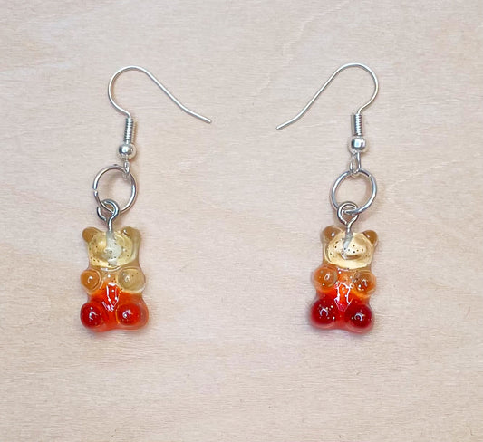 Sparkly Cola Soda Gummy Bear Earrings