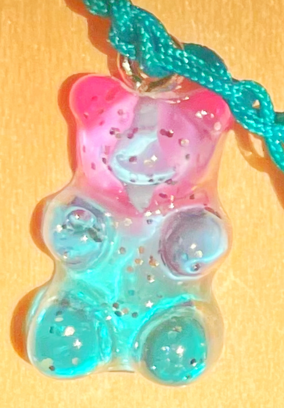 Sparkling Rainbow Gummy Bear Charm Bracelet