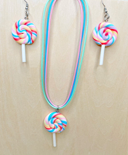 Pastel Unicorn Lollipop Jewelry Set