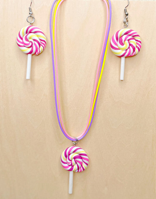 Purple Lemonade Punch - Lollipop Jewelry Set