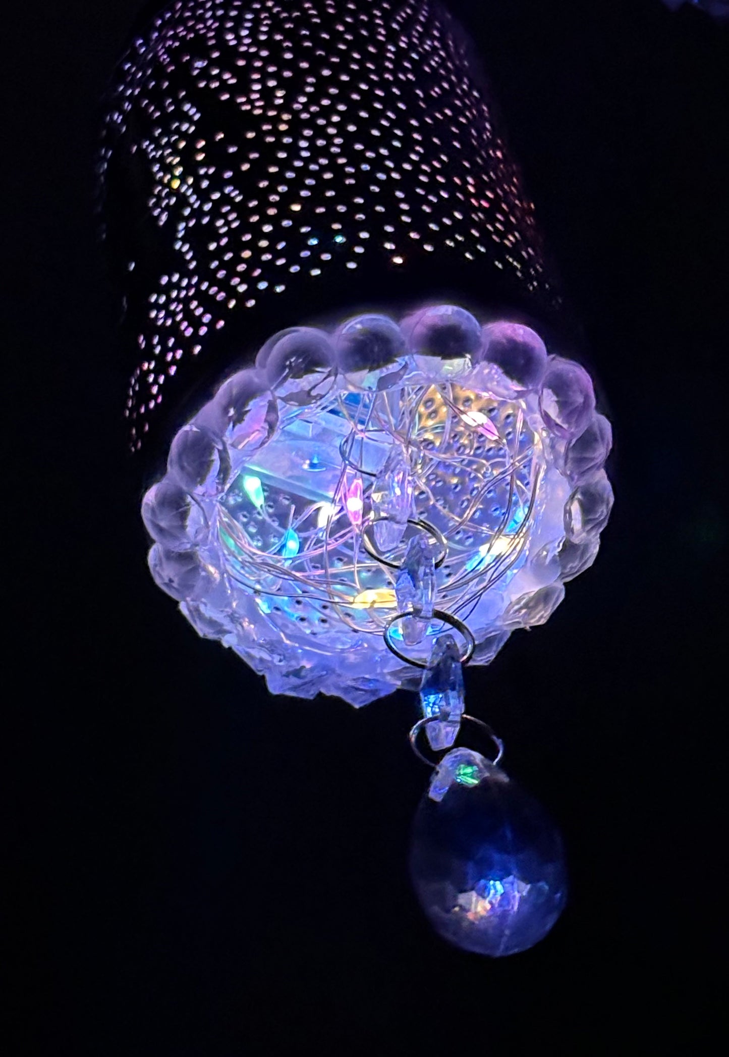 Today's Featured Product! Upcycled Anime Soda Can Chandelier with Rainbow Lights
