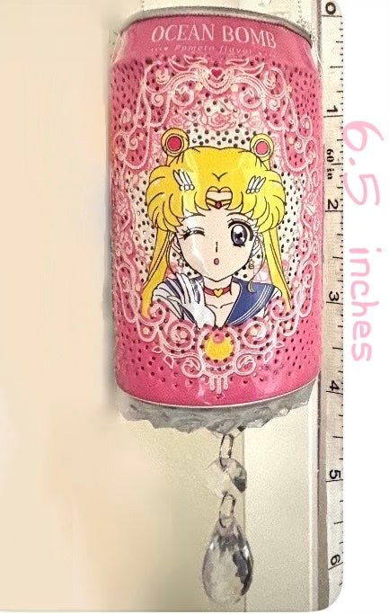 Today's Featured Product! Upcycled Anime Soda Can Chandelier with Rainbow Lights