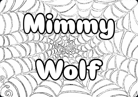 Mimmy Wolf Coloring Page - MMW Spider Web 001