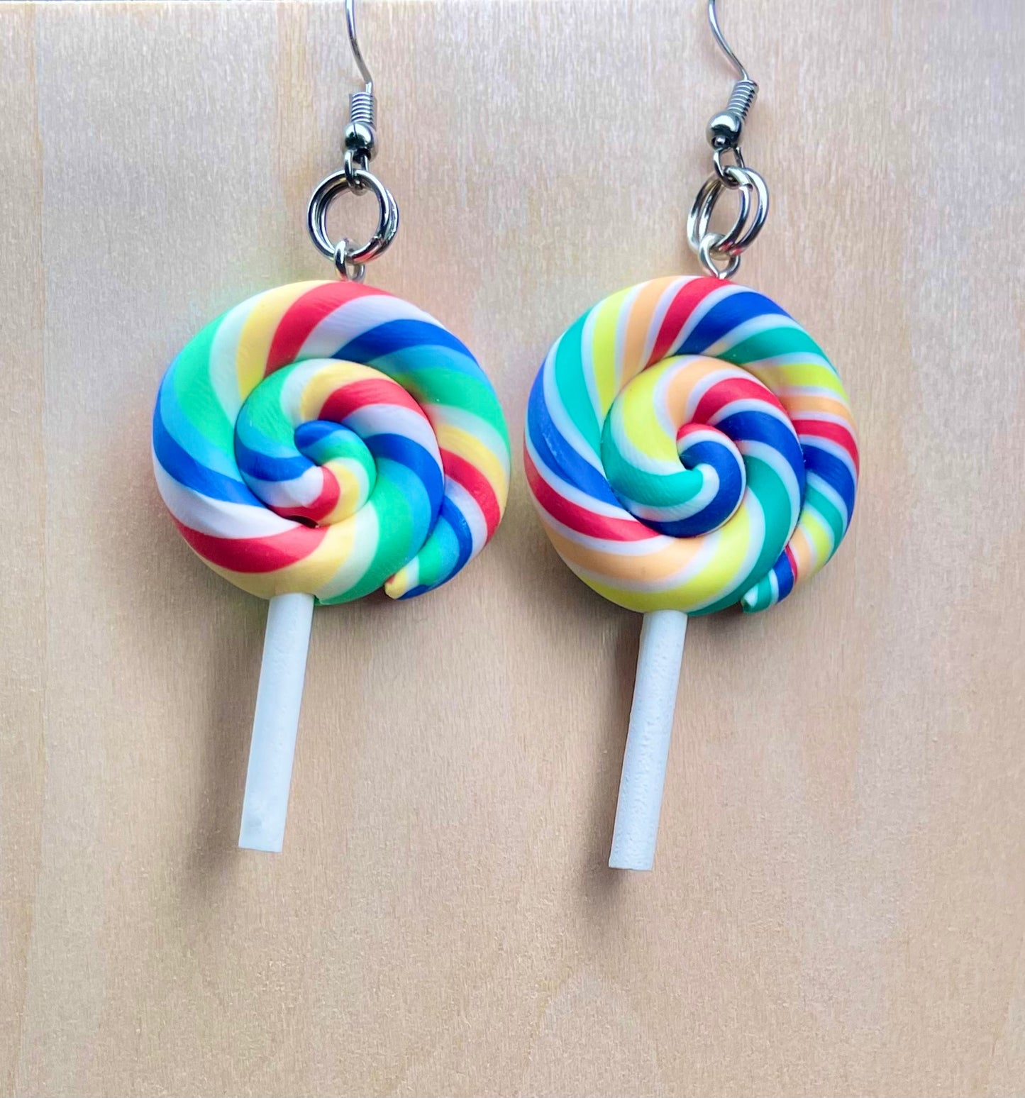 Rainbow Lollipop Earrings