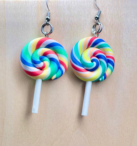 Rainbow Lollipop Earrings