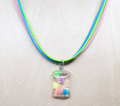 Rainbow Sweets Candy Necklace & Earrings Set