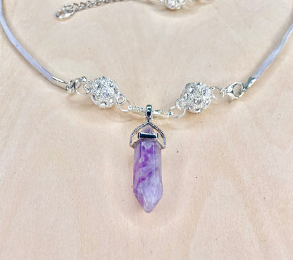 Resin Gem Necklace with Magnetic Jeweled Dragon Egg Closures with Matching Bracelet Set