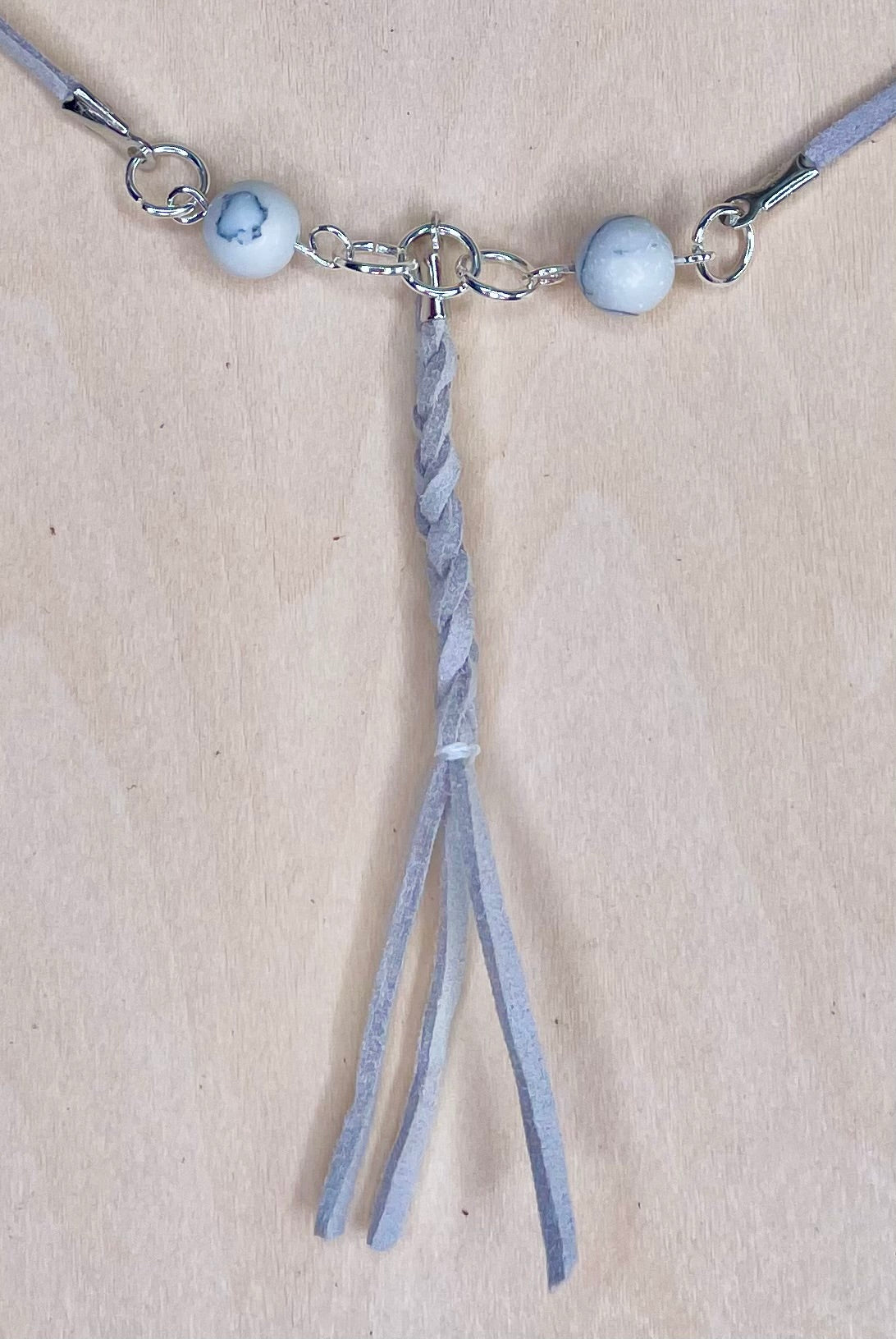 Braided in Stone Necklace and Earrings Set
