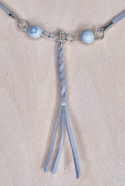 Braided in Stone Necklace and Earrings Set