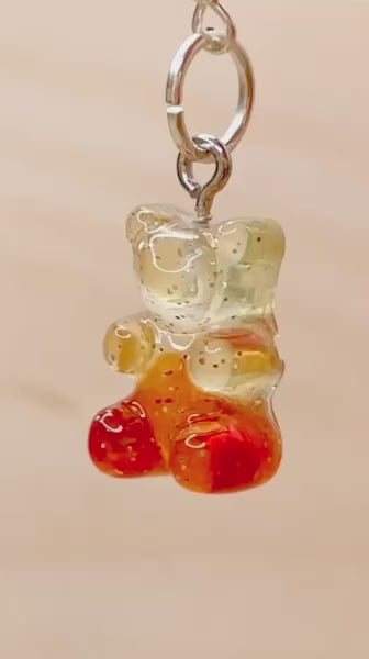 Sparkly Cola Soda Gummy Bear Earrings